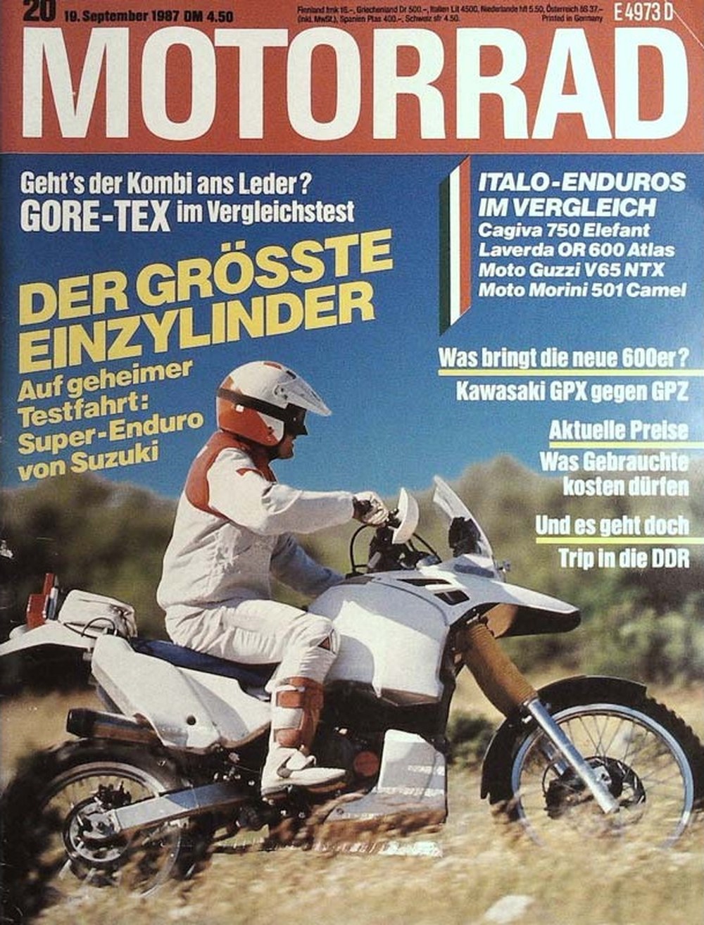 Motorrad Tijdschrift Duitsland 1987-20 Originele uitgave
