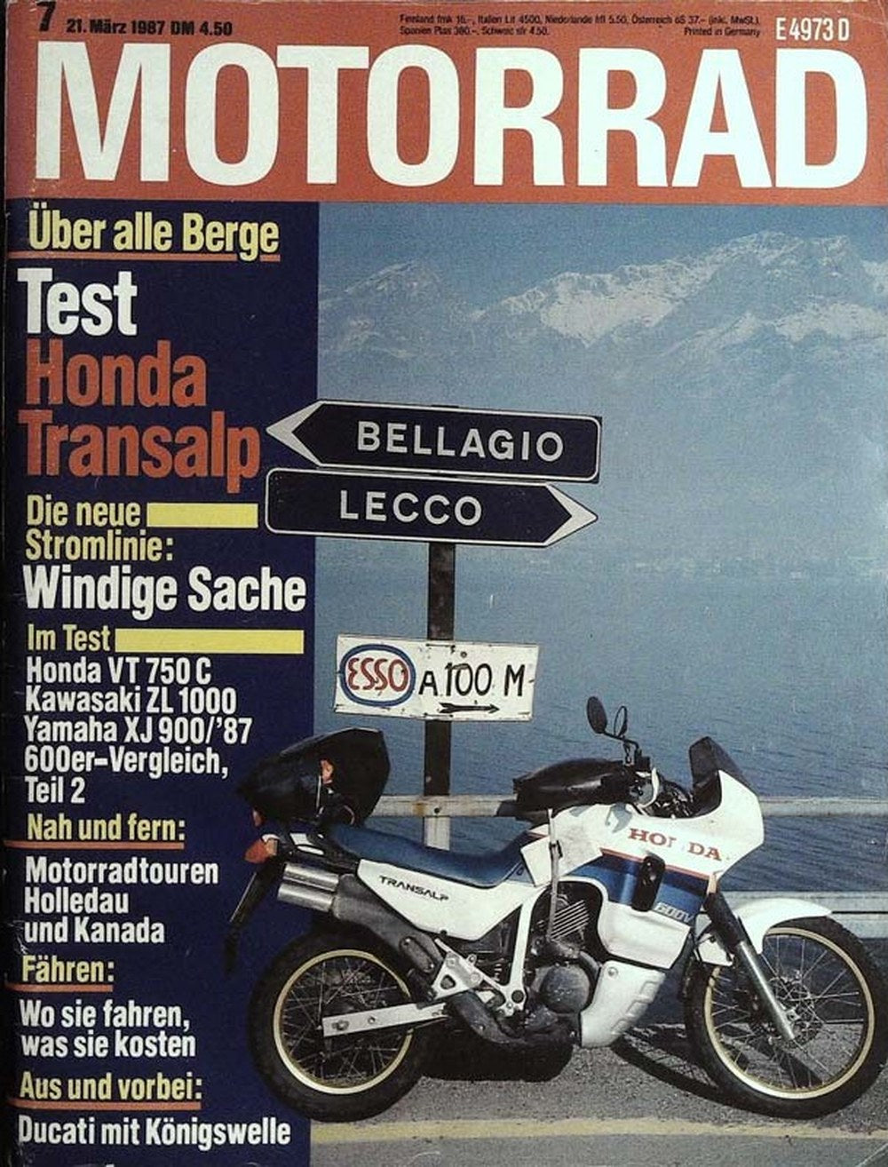 Motorrad Lehti Saksa 1987-07 Alkuperäinen painos