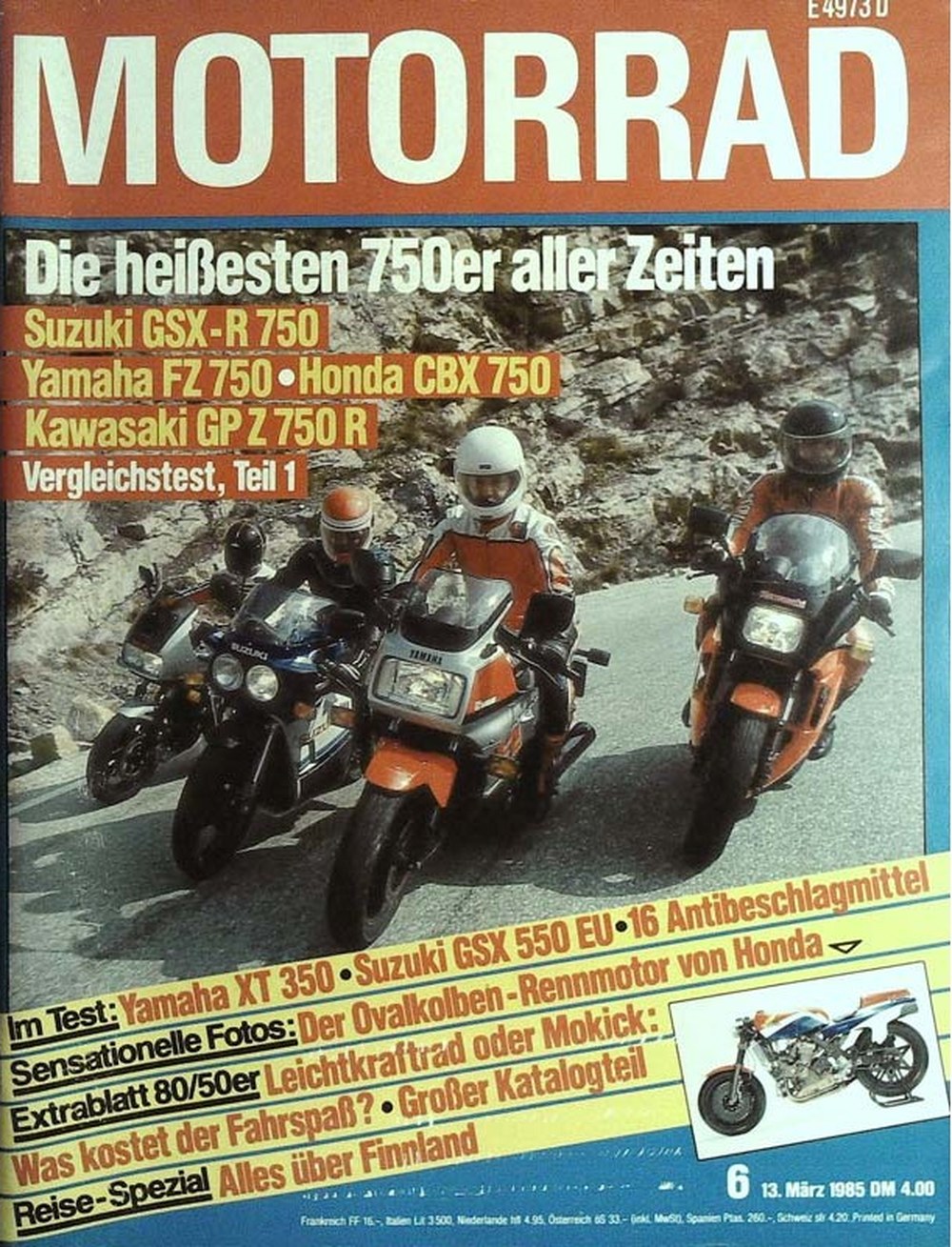 Motorrad Revista Alemania 1985-06 Edición original
