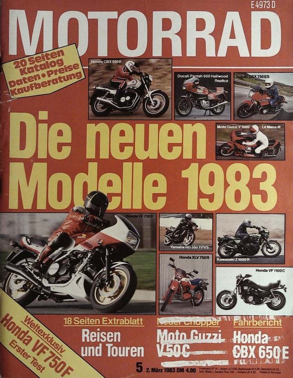Motorrad Revista Alemanha 1983-05 Edição original