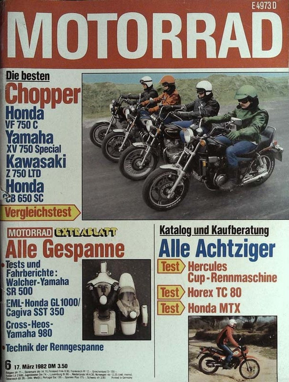 Motorrad Tijdschrift Duitsland 1982-06 Originele uitgave
