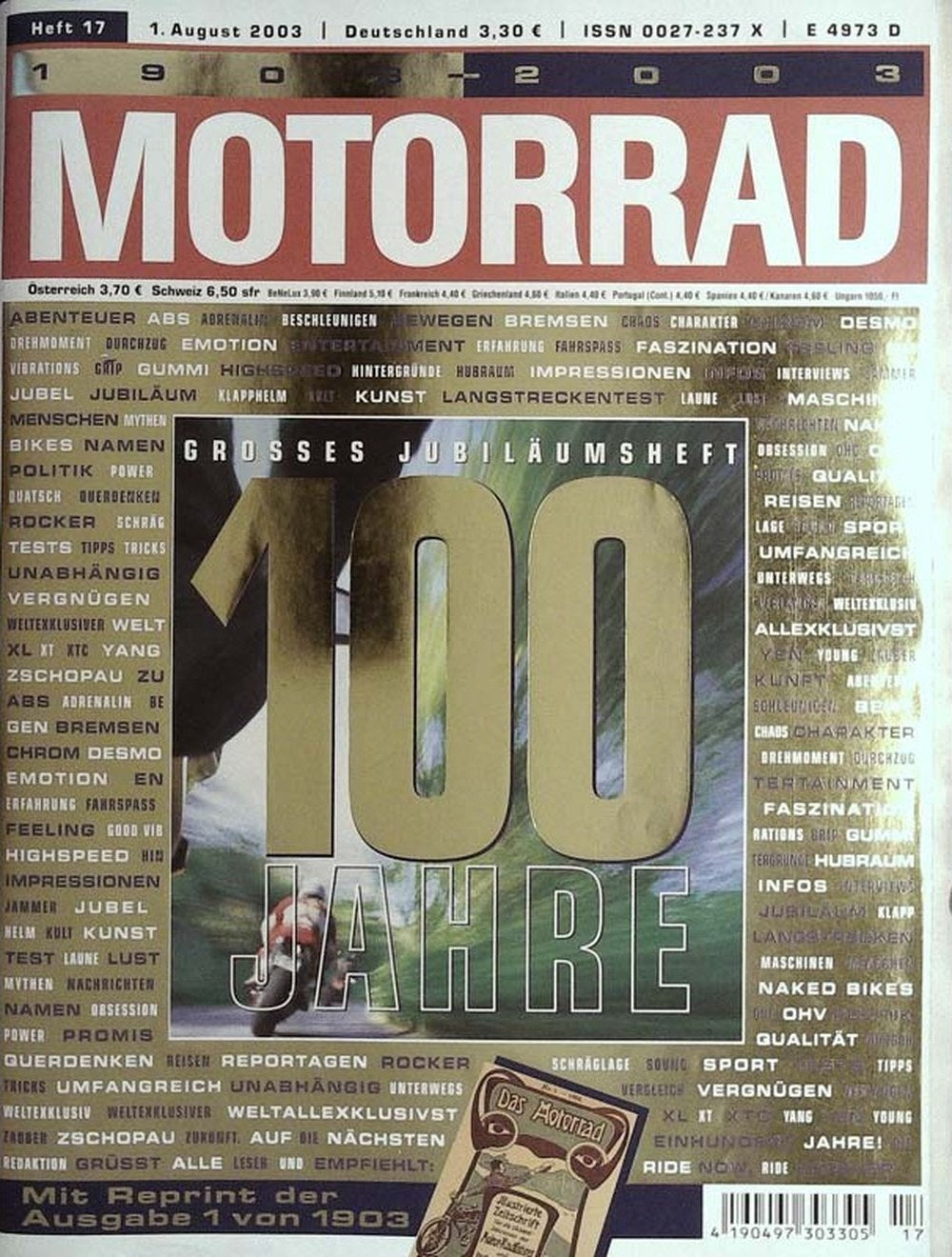 Motorrad Tijdschrift Duitsland 2003-17 Originele uitgave