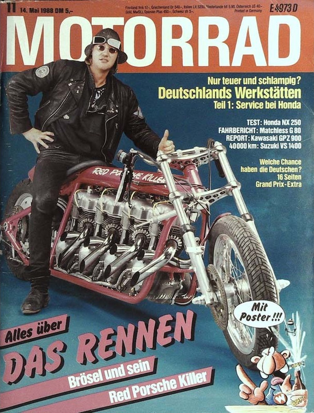 Motorrad Lehti Saksa 1988-11 – Brösel – Alkuperäinen painos
