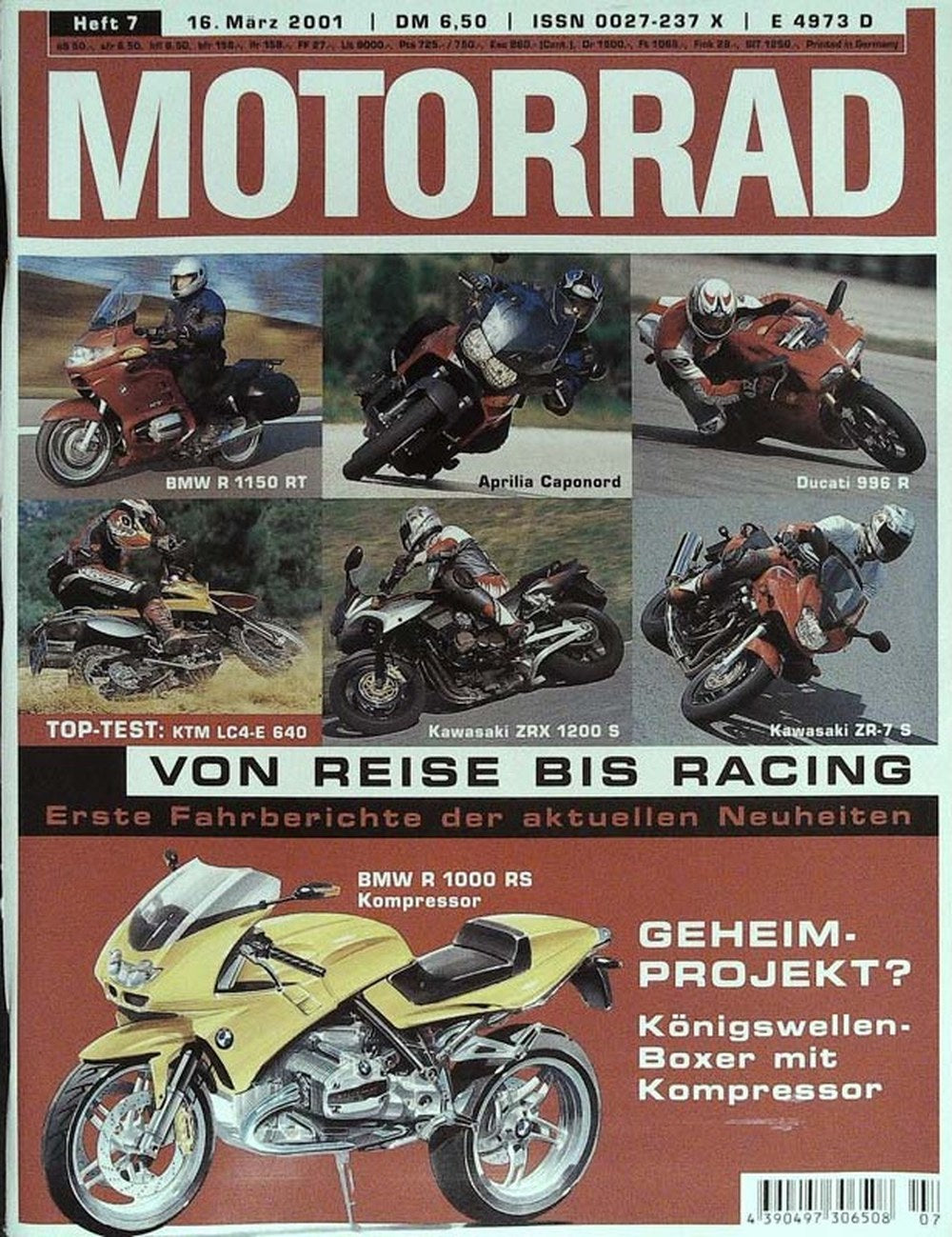 Motorrad Tijdschrift Duitsland 2001-07 Originele uitgave
