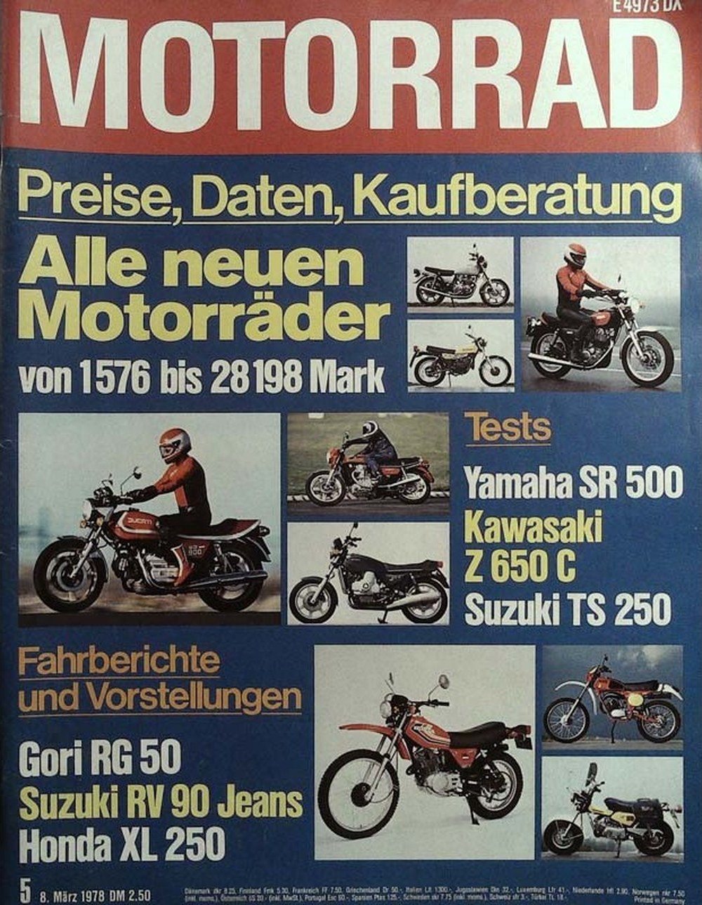 Motorrad Magasin Tyskland 1978-05 Originaludgave