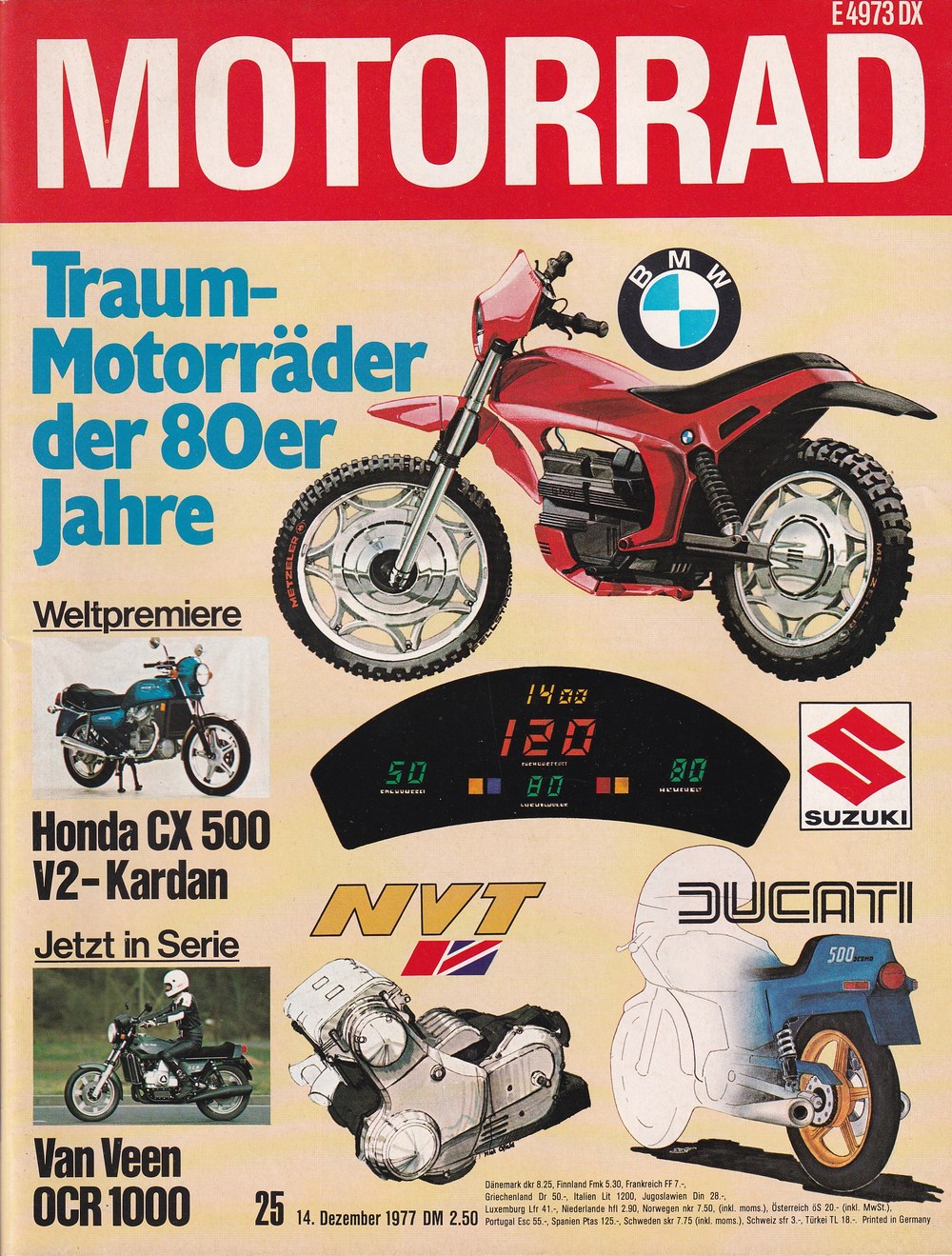 Motorrad Tijdschrift Duitsland 1977-25 Originele uitgave