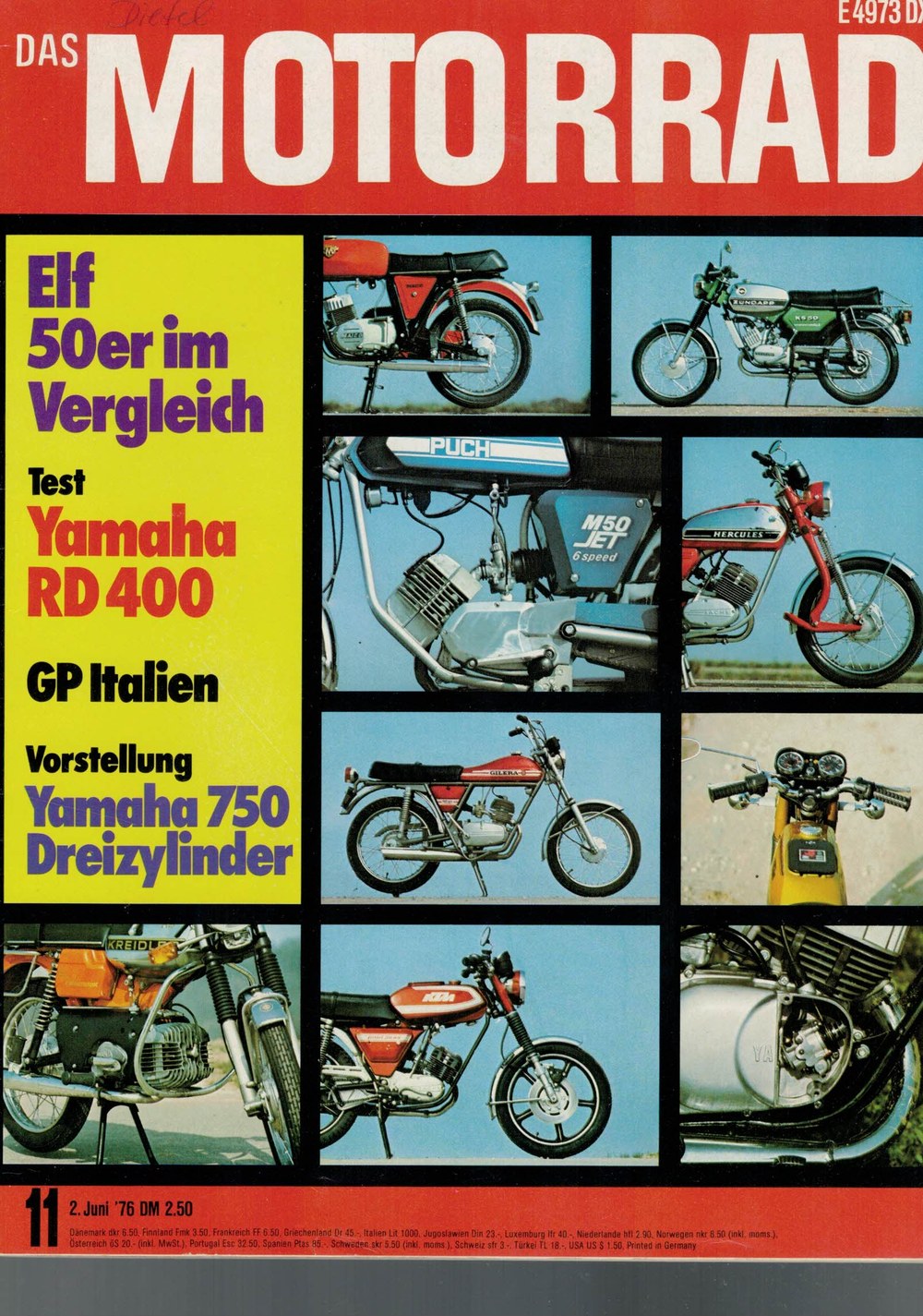 Motorrad Rivista Germania 1976-11 Edizione originale