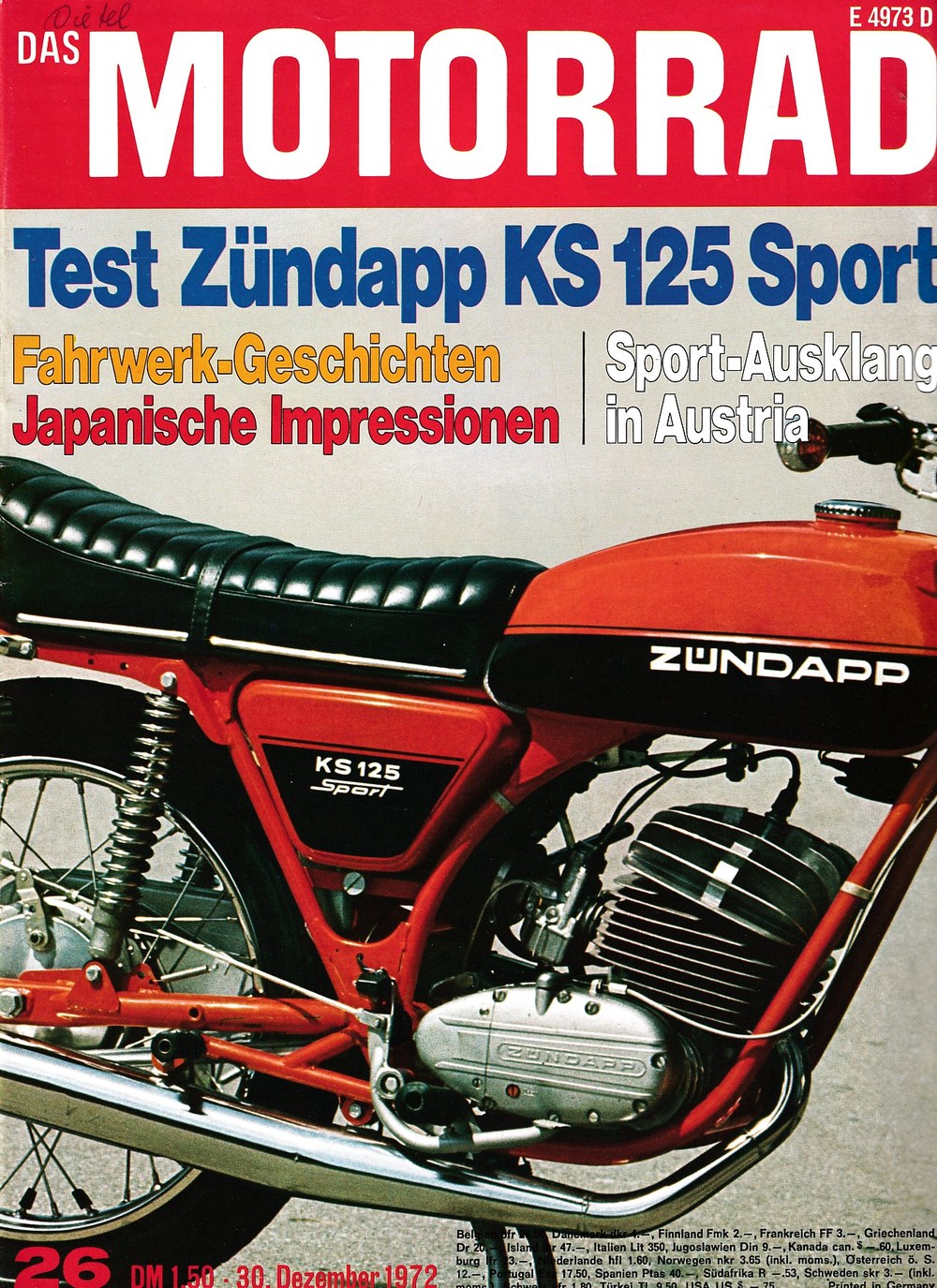 Motorrad Tijdschrift Duitsland 1972-26 Originele uitgave
