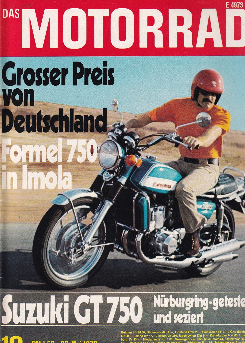Motorrad Revista Alemanha 1972-10 Edição original