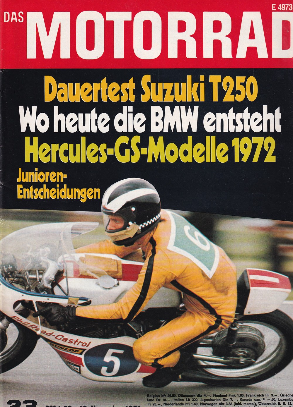 Motorrad Tijdschrift Duitsland 1971-23 Originele uitgave