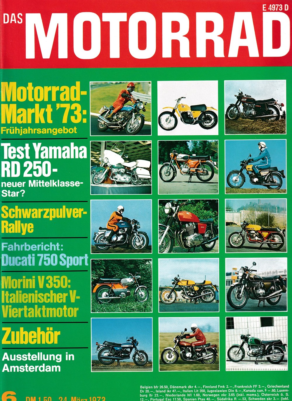 Motorrad Tijdschrift Duitsland 1973-06 Originele uitgave
