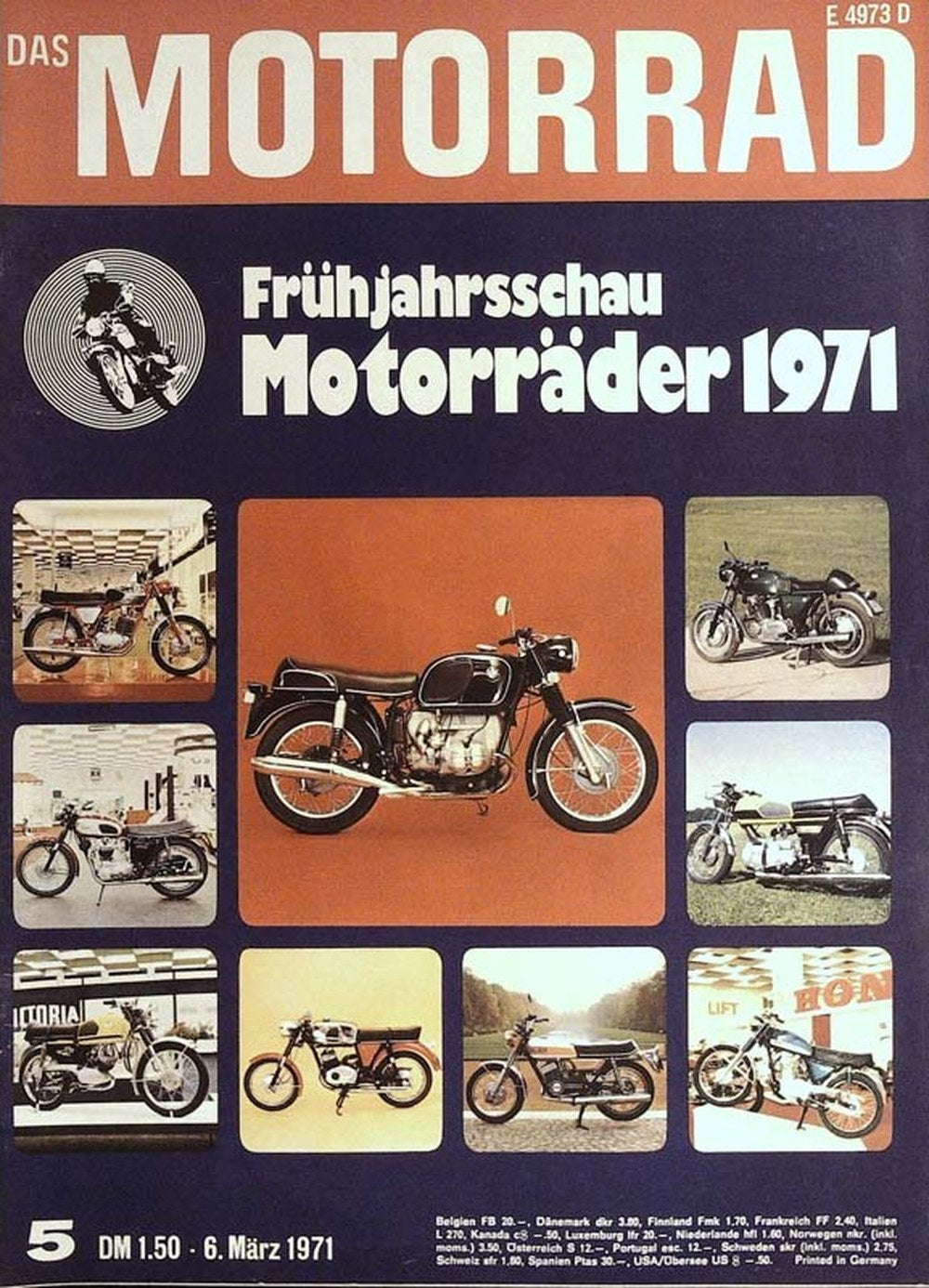 Motorrad Revista Alemania 1971-05 Edición original