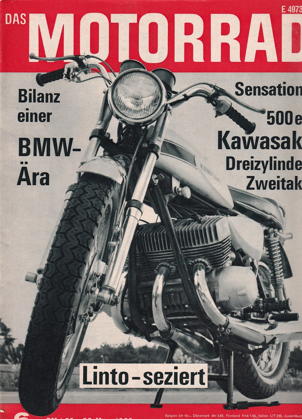 Motorrad Tijdschrift Duitsland 1969-06 Originele uitgave