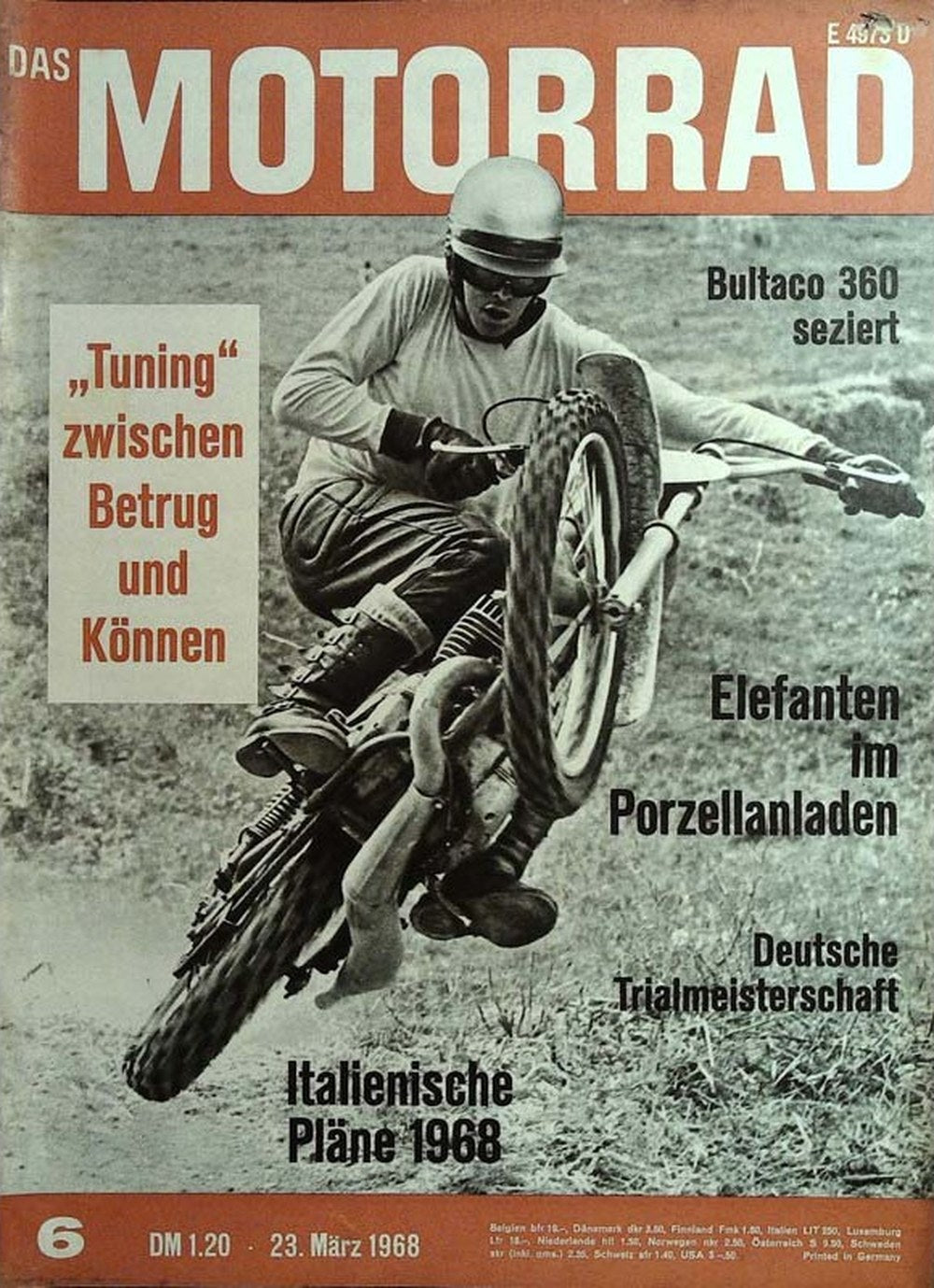 Motorrad Lehti Saksa 1968-06 Alkuperäinen painos