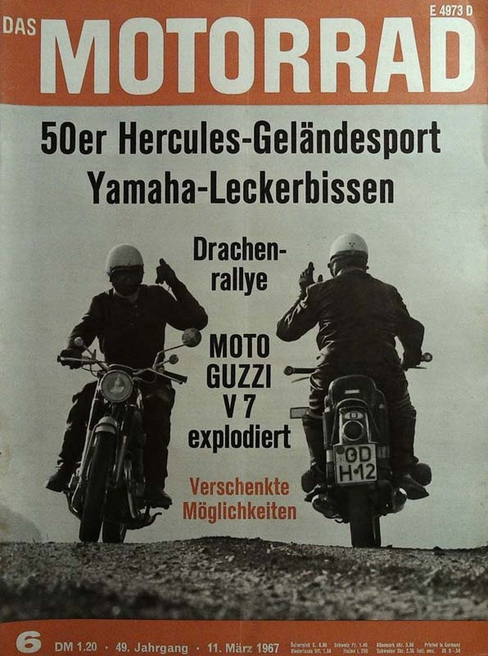Motorrad Tijdschrift Duitsland 1967-06 Originele uitgave