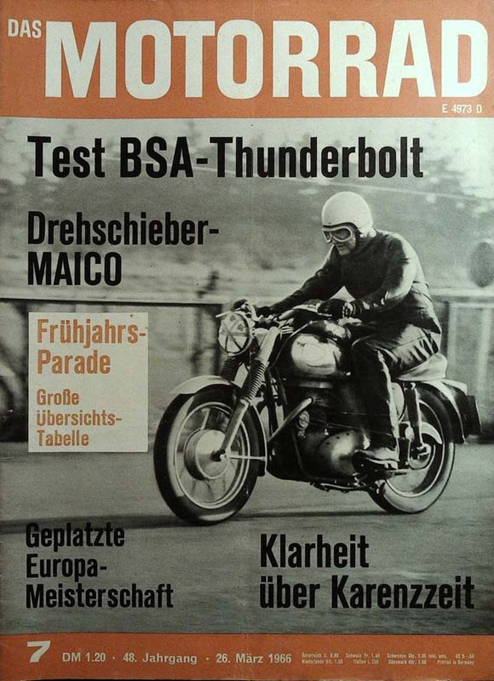 Motorrad Tijdschrift Duitsland 1966-07 Originele uitgave