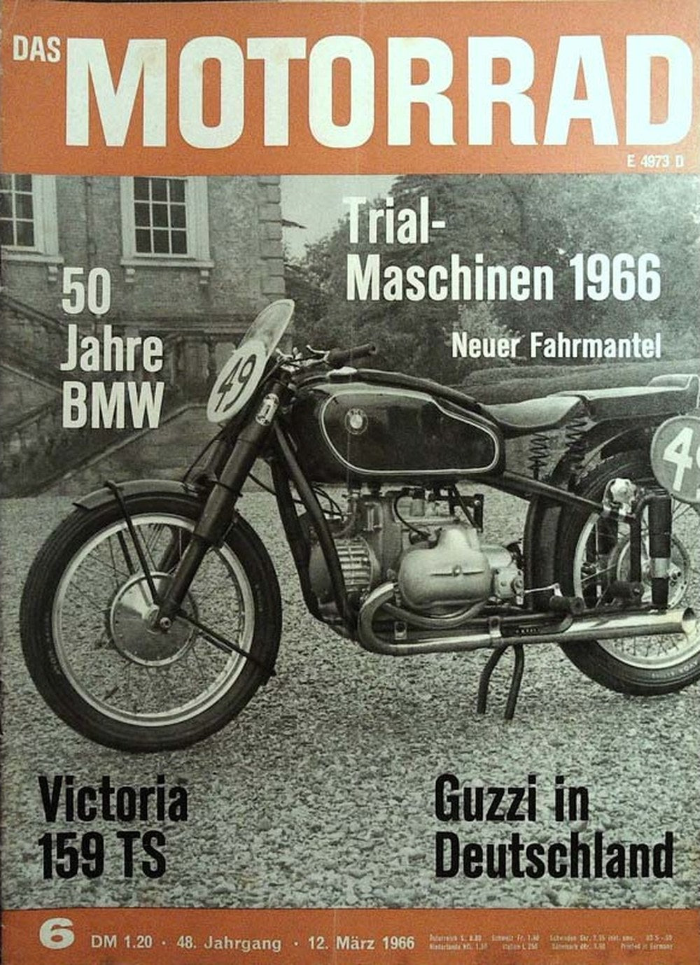 Motorrad Tijdschrift Duitsland 1966-06 Originele uitgave