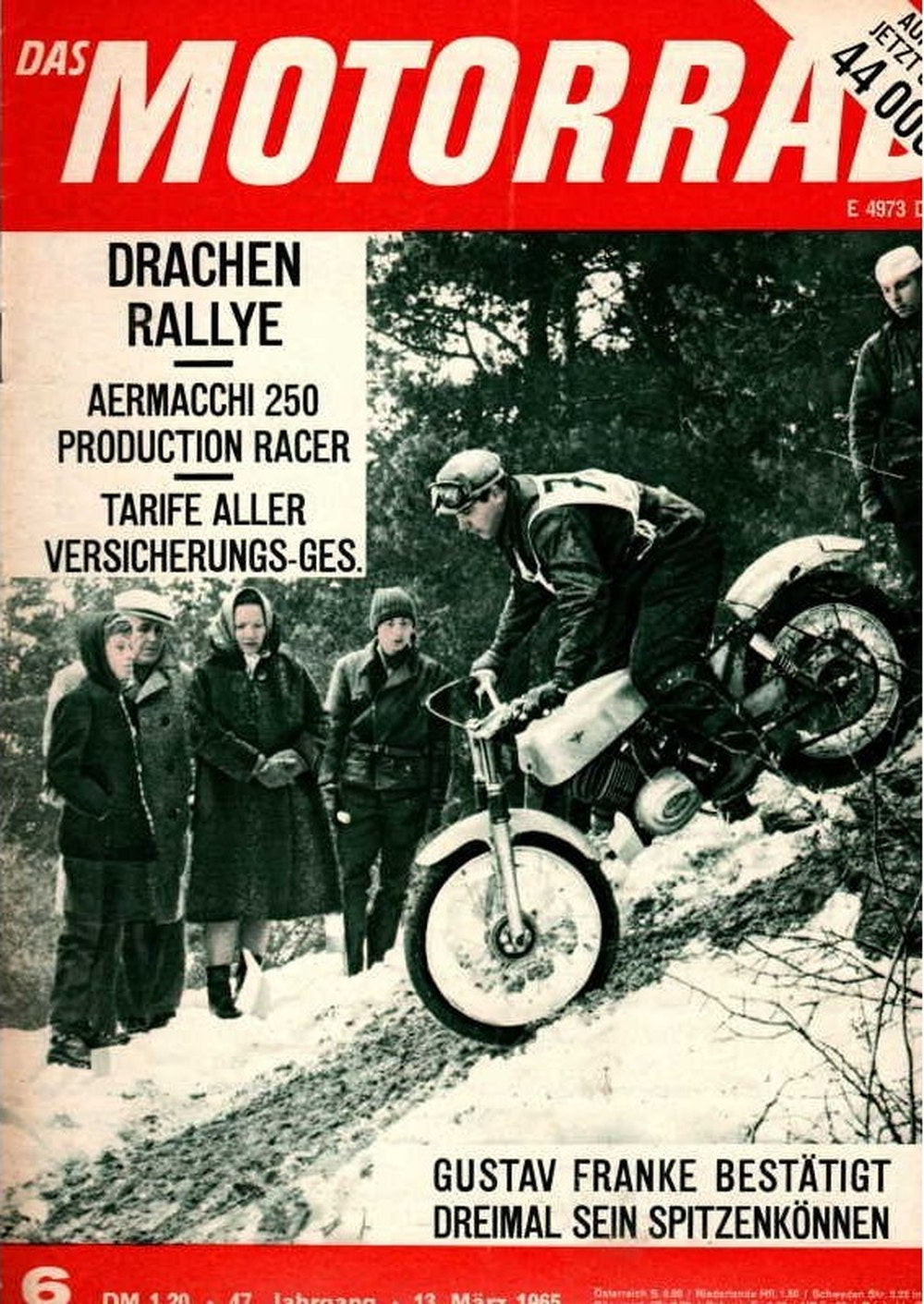 Motorrad Lehti Saksa 1965-06 – Gustav Franke – Alkuperäinen painos