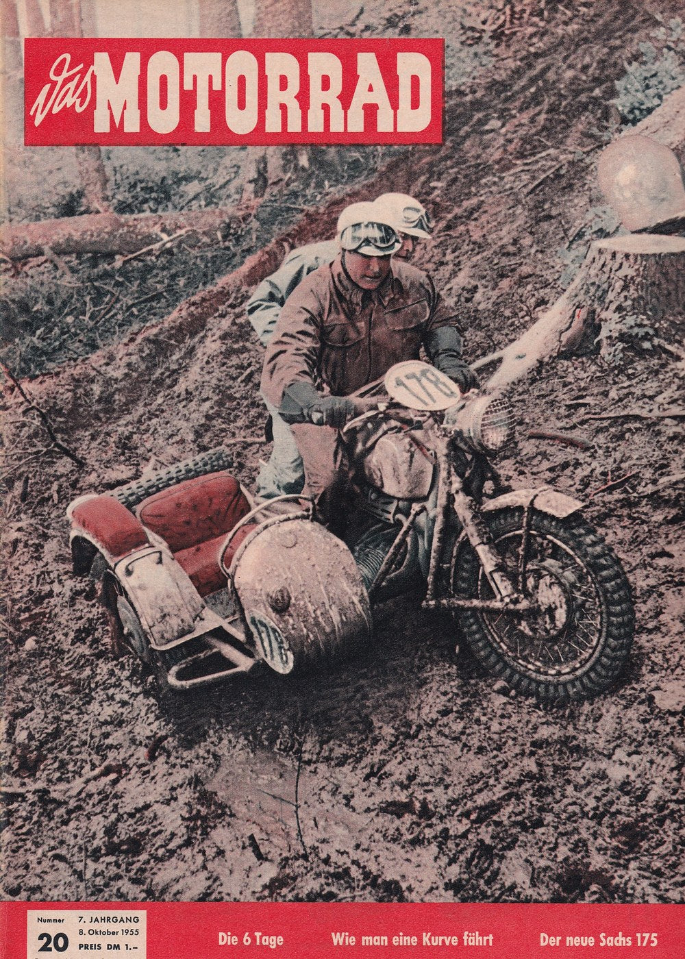 Motorrad Lehti Saksa 1955-20 Alkuperäinen painos