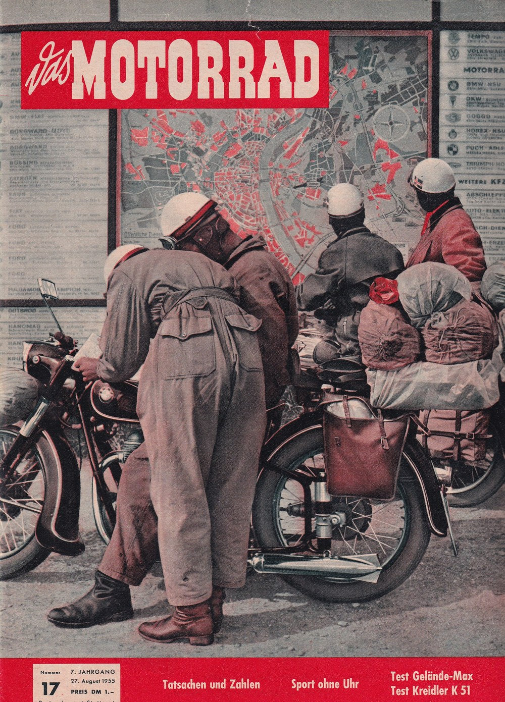 Motorrad Lehti Saksa 1955-17 Alkuperäinen painos