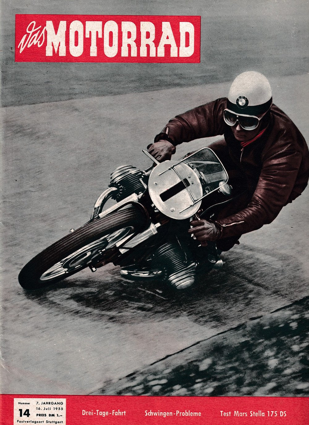 Motorrad Lehti Saksa 1955-14 Alkuperäinen painos