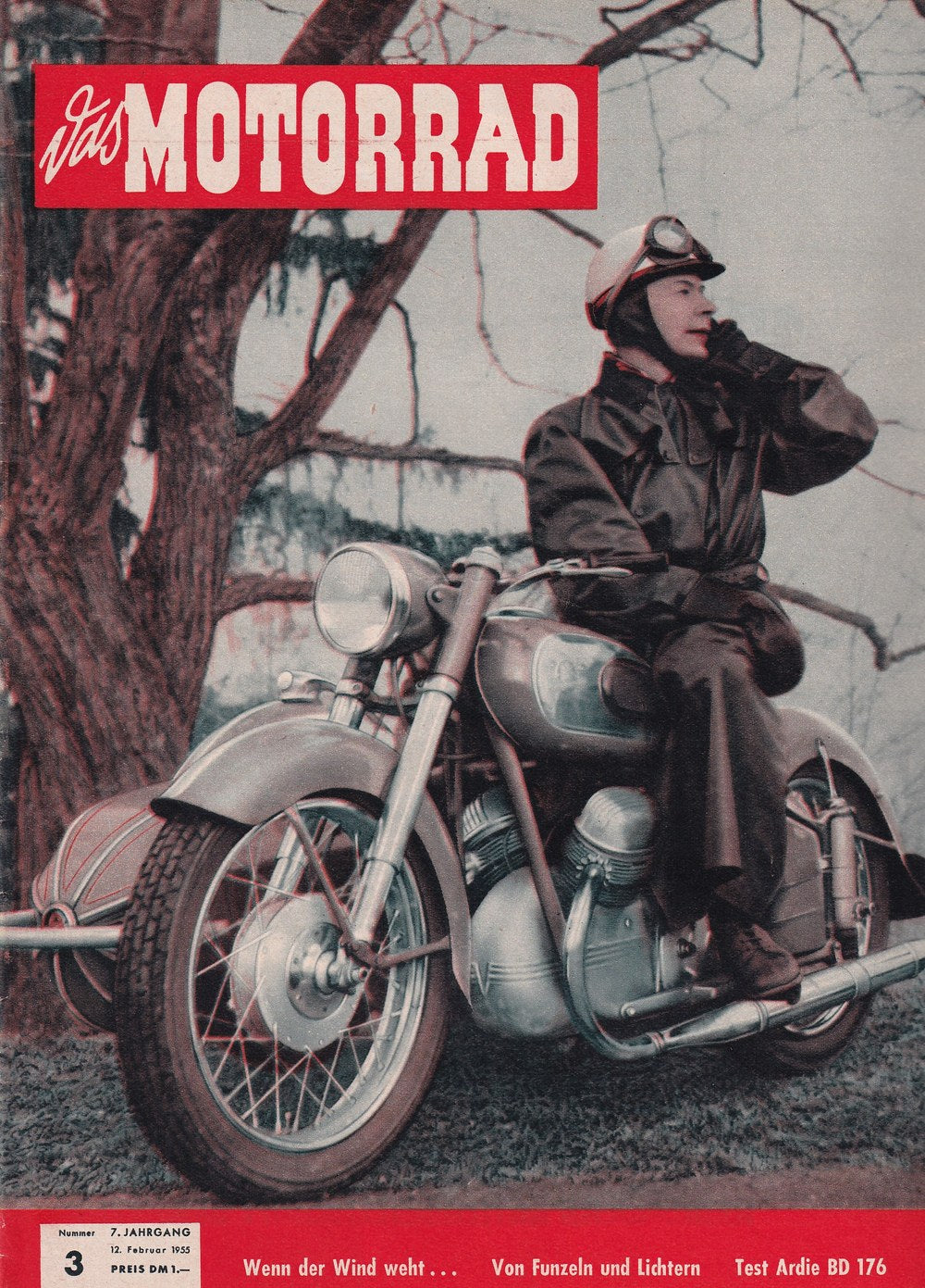 Motorrad Lehti Saksa 1955-03 Alkuperäinen painos