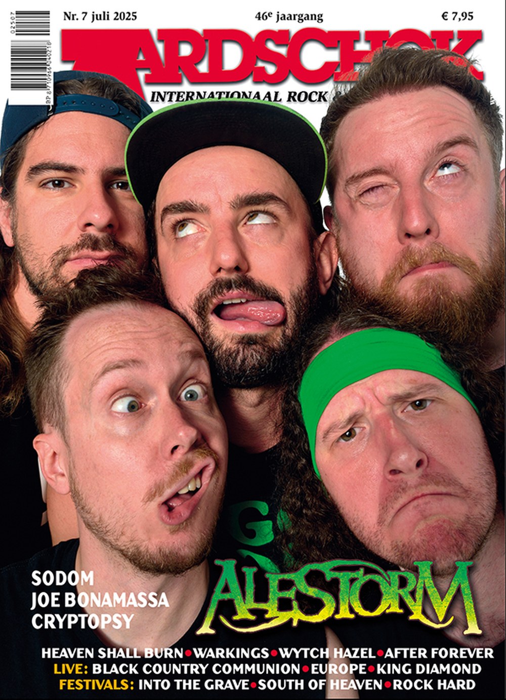 Aardschok Tijdschrift Nederland 2025-07 – Alestorm Sodom Joe Bonamassa Cryptopsy Heaven Shall Burn – Originele uitgave