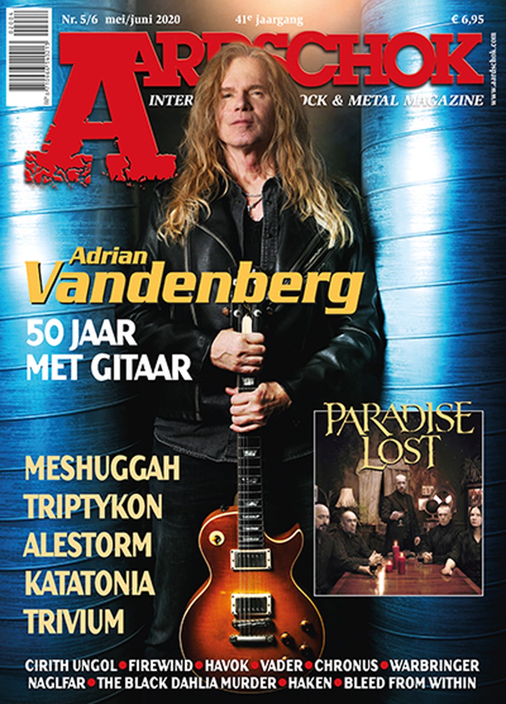 Aardschok Lehti Alankomaat 2020-06 – Adrian Vandenberg Paradise Lost Meshuggah Triptykon Alestorm – Alkuperäinen painos