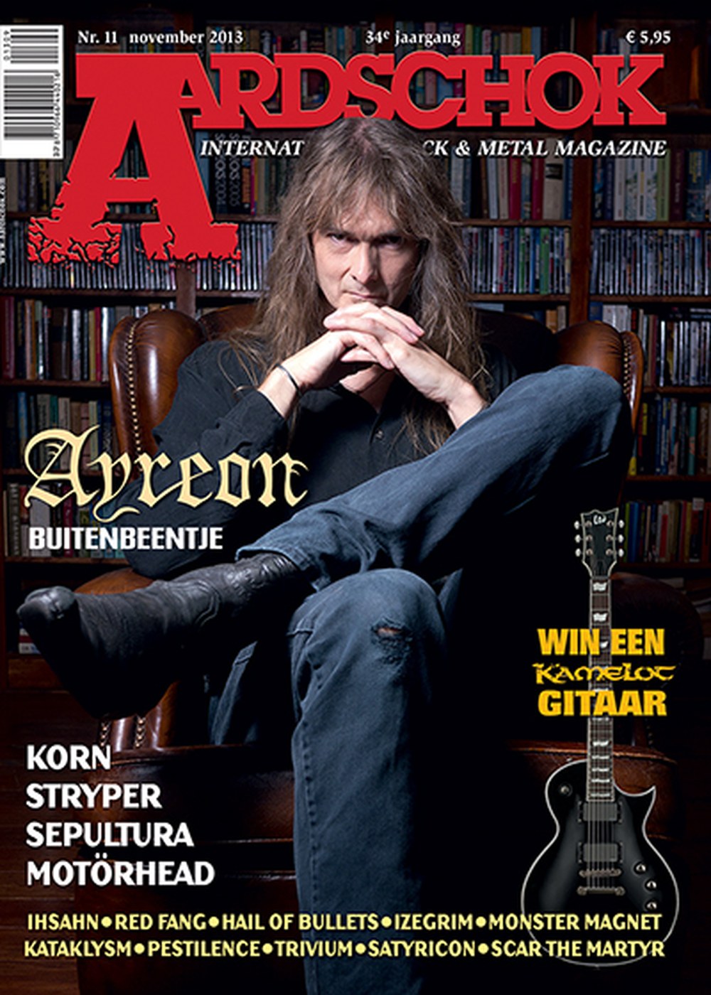 Aardschok Tijdschrift Nederland 2013-11 – Arjen Anthony Lucassen Korn Stryper Sepultura Motörhead – Originele uitgave