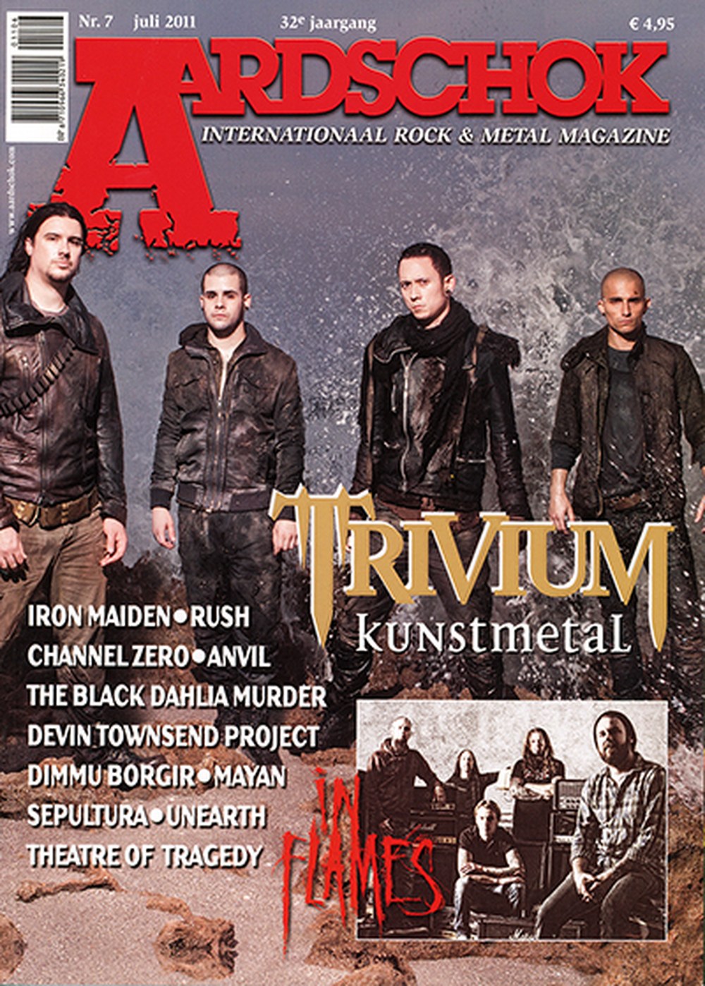 Aardschok Tijdschrift Nederland 2011-07 – Trivium In Flames Iron Maiden Rush Channel Zero – Originele uitgave