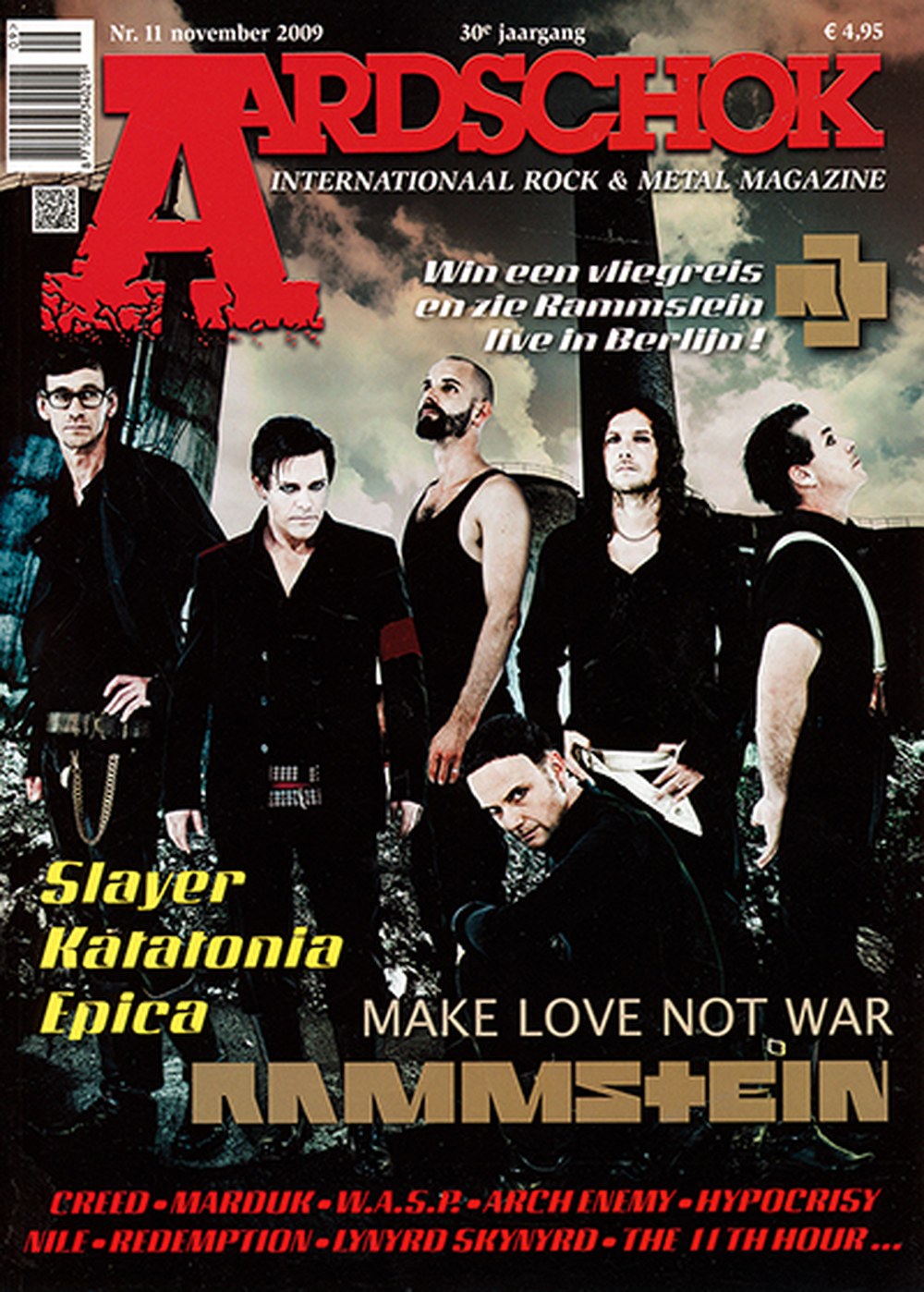 Aardschok Tijdschrift Nederland 2009-11 – Rammstein Slayer Katatonia Epica Creed – Originele uitgave
