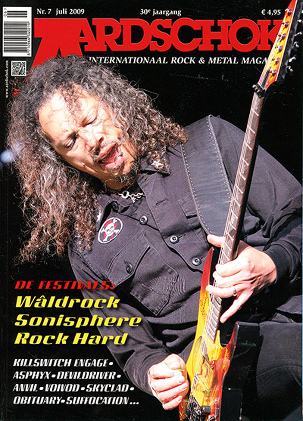 Aardschok Tijdschrift Nederland 2009-07 – Kirk Hammett Killswitch Engage Asphyx DevilDriver Anvil – Originele uitgave
