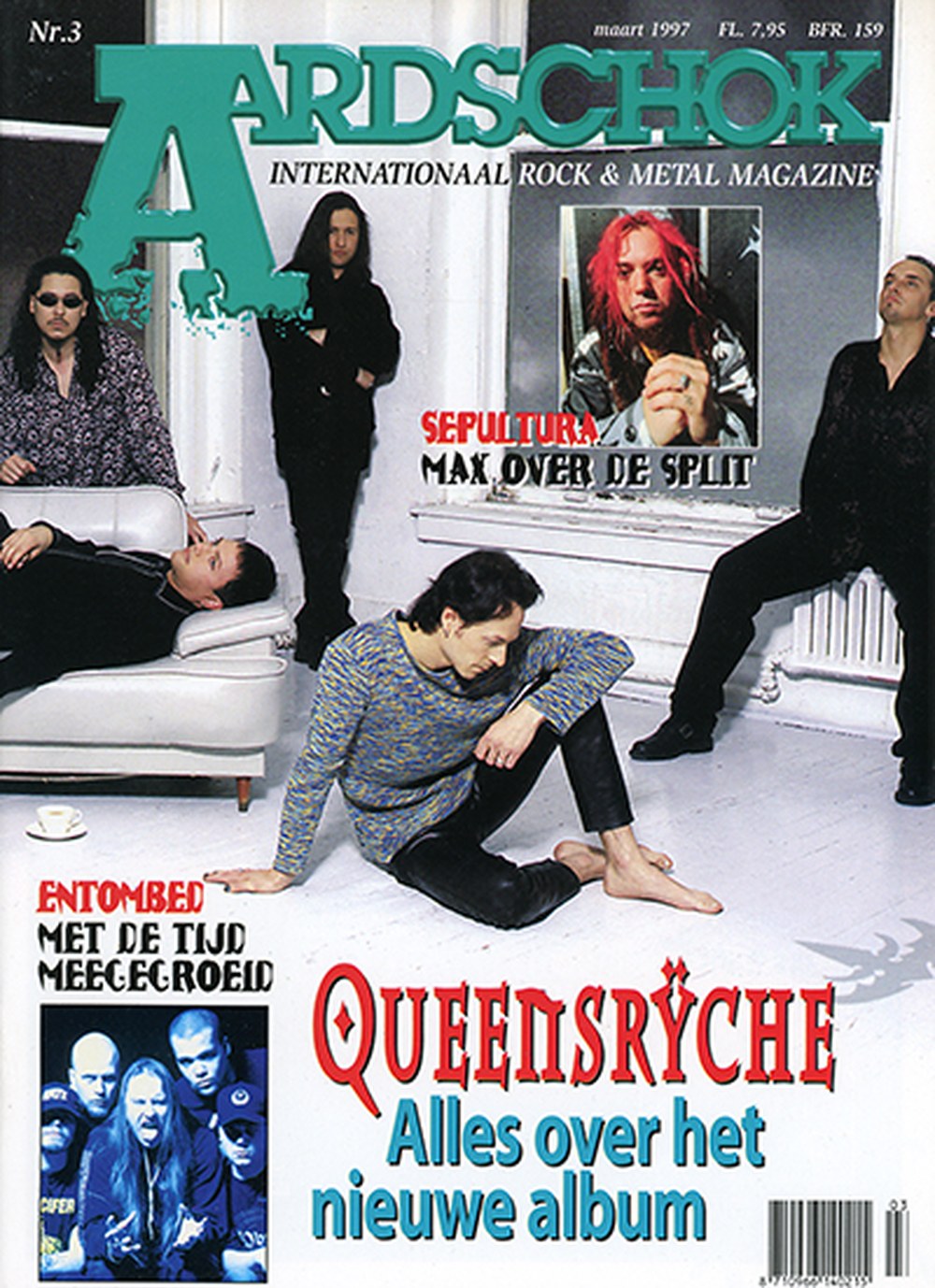 Aardschok Tijdschrift Nederland 1997-03 – Queensrÿche Sepultura Entombed – Originele uitgave