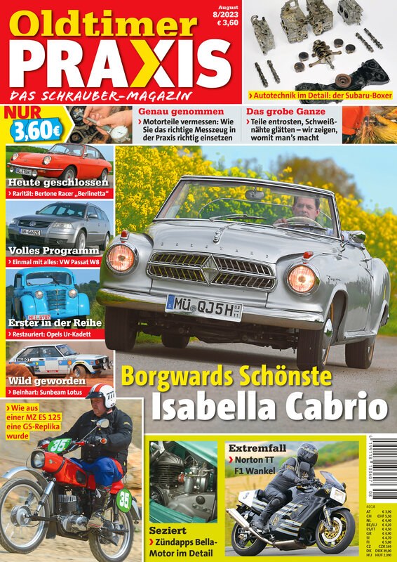 Oldtimer Praxis Tijdschrift Duitsland 2023-08 Originele uitgave