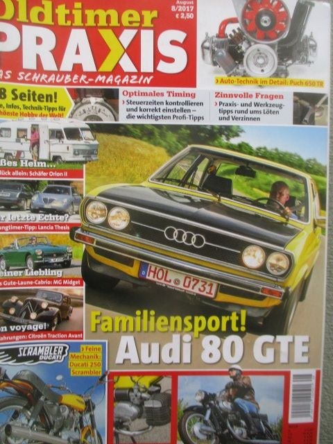 Oldtimer Praxis Magazine Germany 2017-08 Original Print Issue