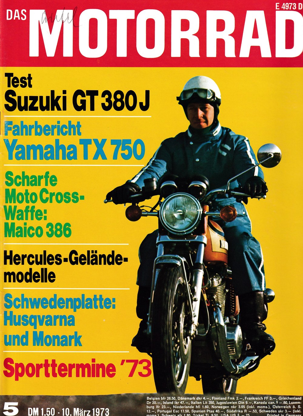 Motorrad Magasin Tyskland 1973-05 Originalutgåva
