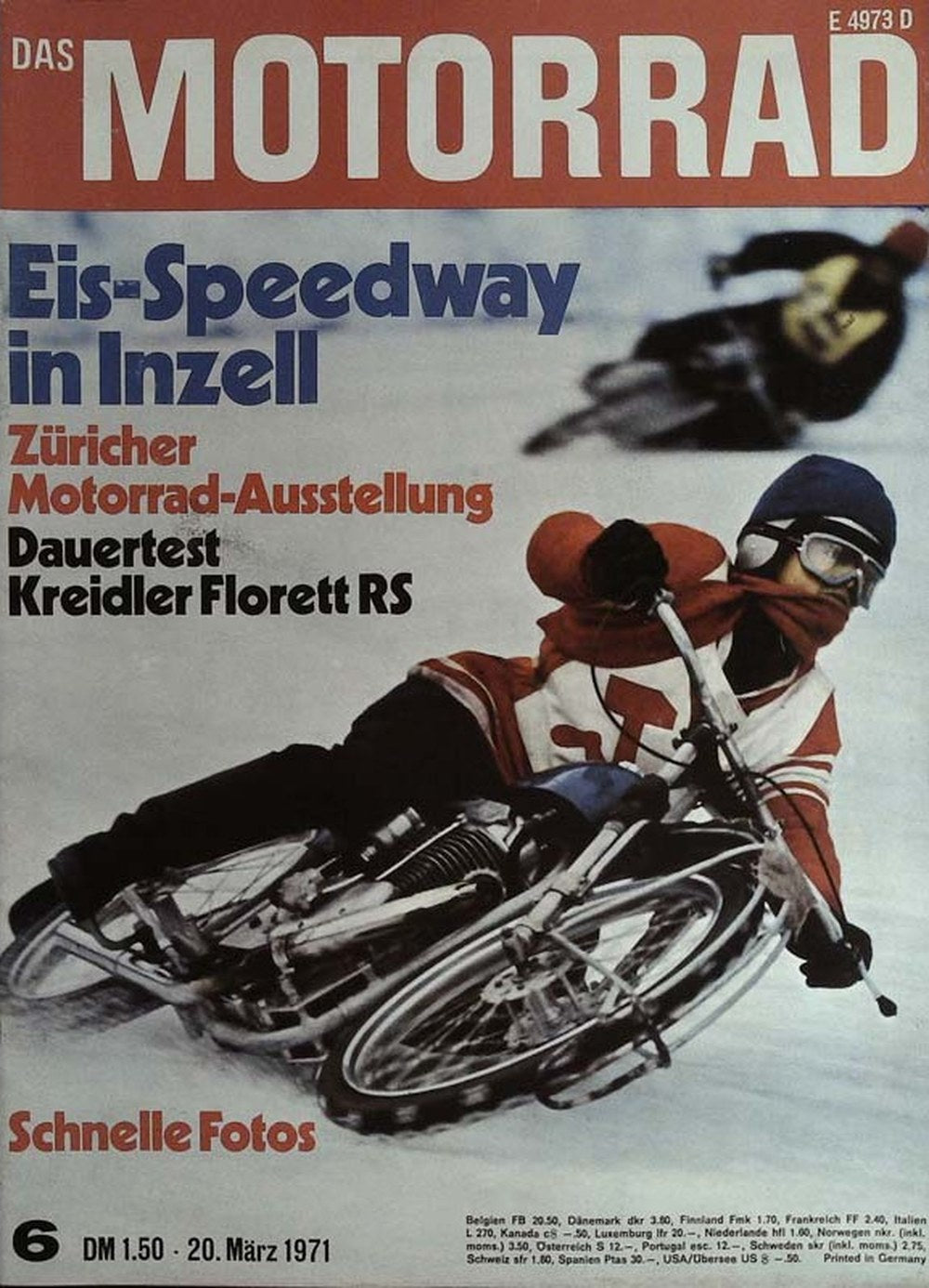 Motorrad Revista Alemanha 1971-06 Edição original