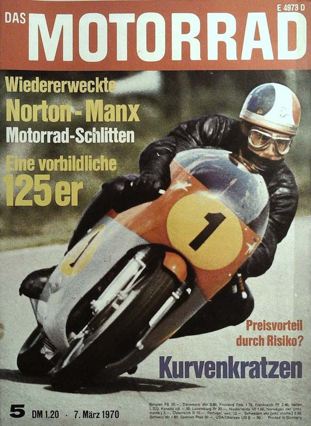 Motorrad Revista Alemanha 1970-05 Edição original