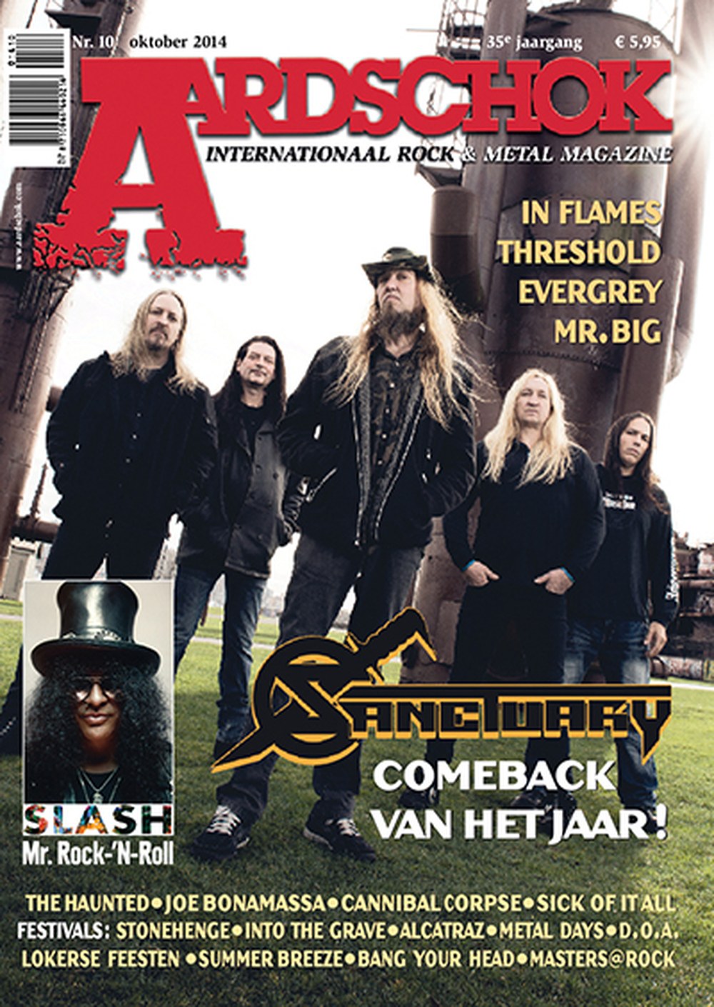 Aardschok Magazine Netherlands 2014-10 – Sanctuary Slash In Flames Threshold Evergrey – Original Print Issue