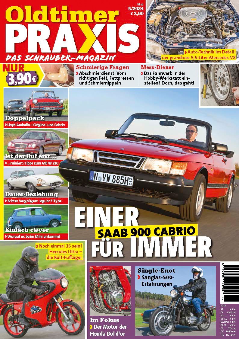 Oldtimer Praxis Magazin Deutschland 2024-07 Oldtimer Saab 900 Cabrio Lloyd Arabella