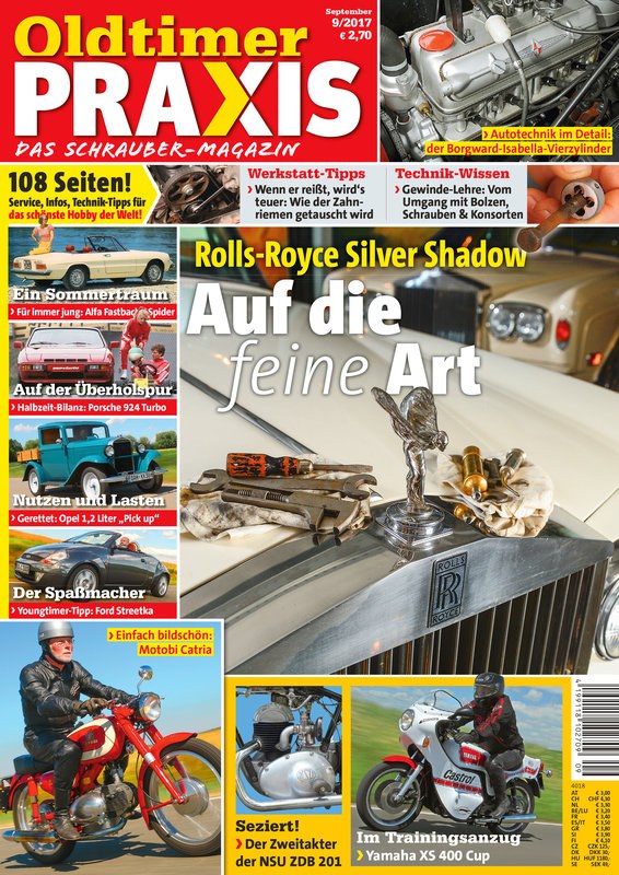 Oldtimer Praxis Magazine Germany 2017-09 Original Print Issue