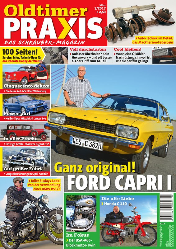 Oldtimer Praxis Magazine Germany 2017-03 Original Print Issue
