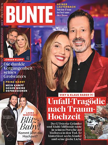 Bunte Revista Alemania 2026-43 – Viky Rader Klaus Rader Jürgen Klopp Prinz Harry Laura Wontorra – Edición original
