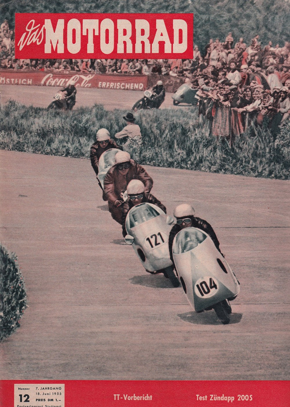 Motorrad Revista Alemania 1955-12 Edición original