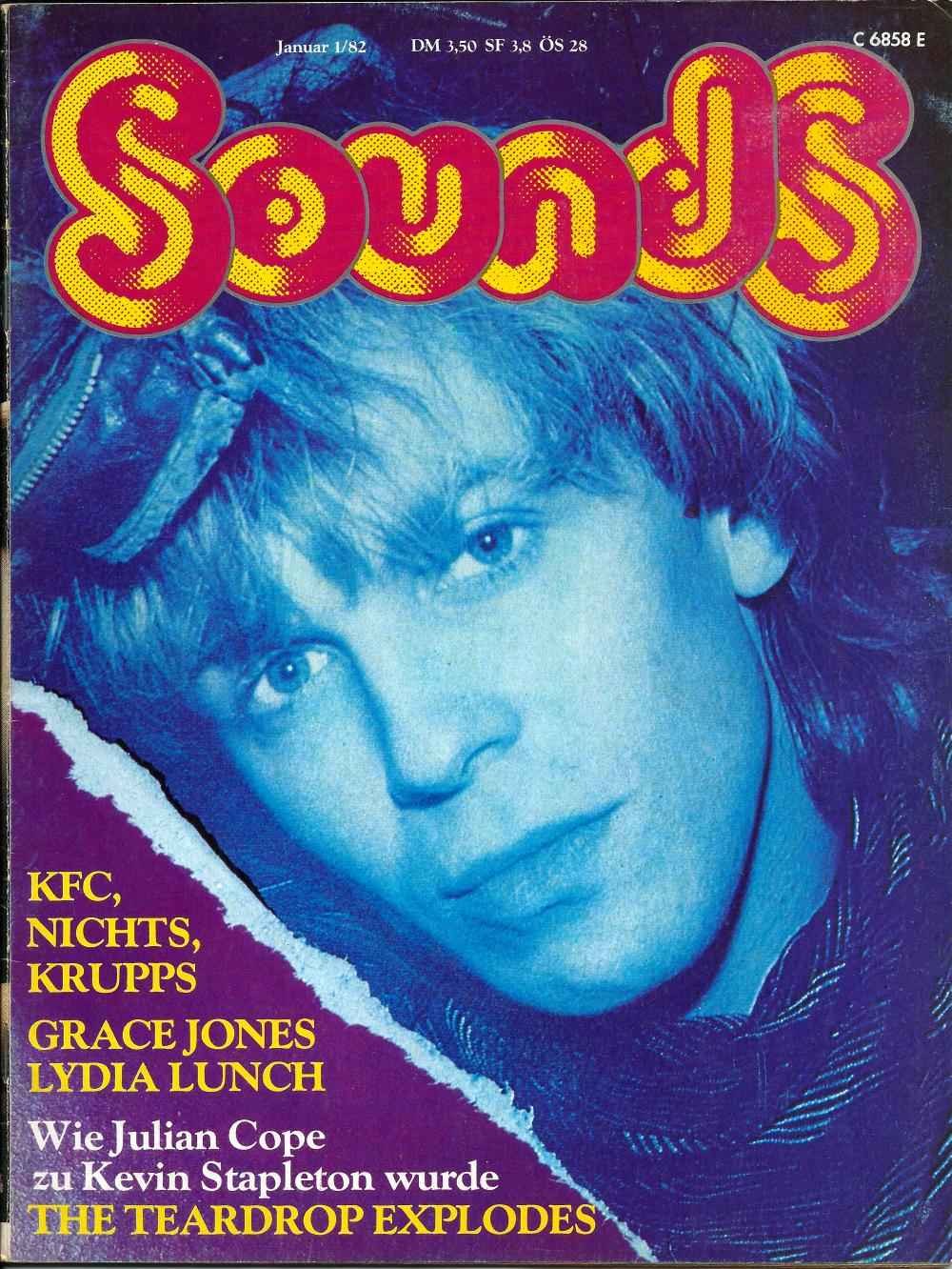 Sounds Rivista Germania 1982-01 – Julian Cope Grace Jones Lydia Lunch The Teardrop Explodes KFC – Edizione originale