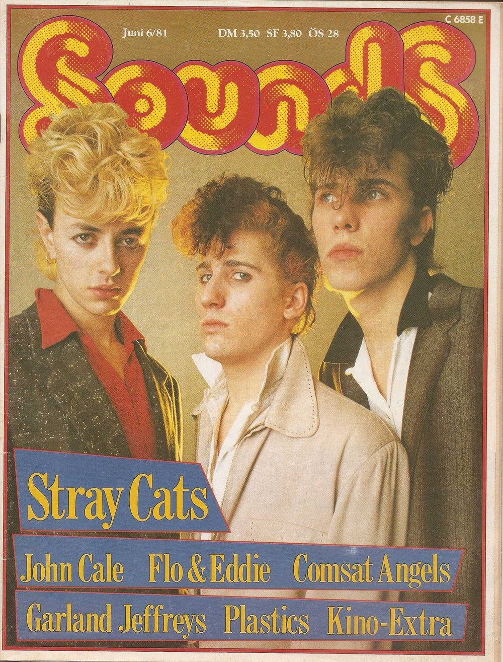 Sounds Rivista Germania 1981-06 – Brian Setzer Lee Rocker Slim Jim Phantom John Cale Garland Jeffreys – Edizione originale