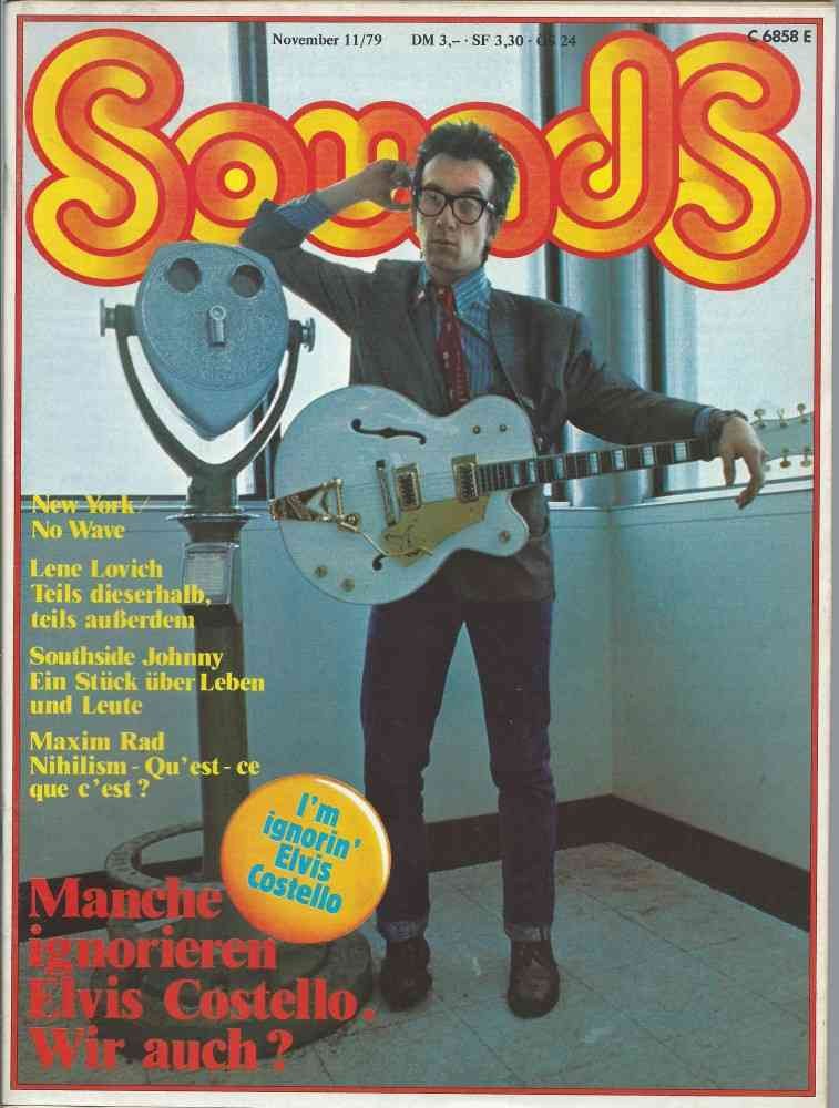 Sounds Magazine Allemagne 1979-11 – Elvis Costello Lene Lovich Southside Johnny Maxim Rad – Édition originale