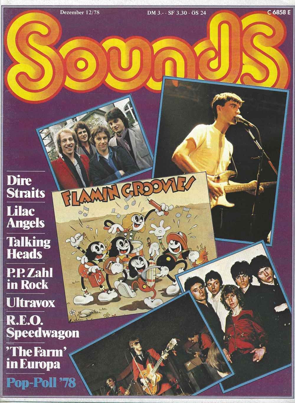 Sounds Rivista Germania 1978-12 – Dire Straits Talking Heads Flamin' Groovies Ultravox R.E.O. Speedwagon – Edizione originale