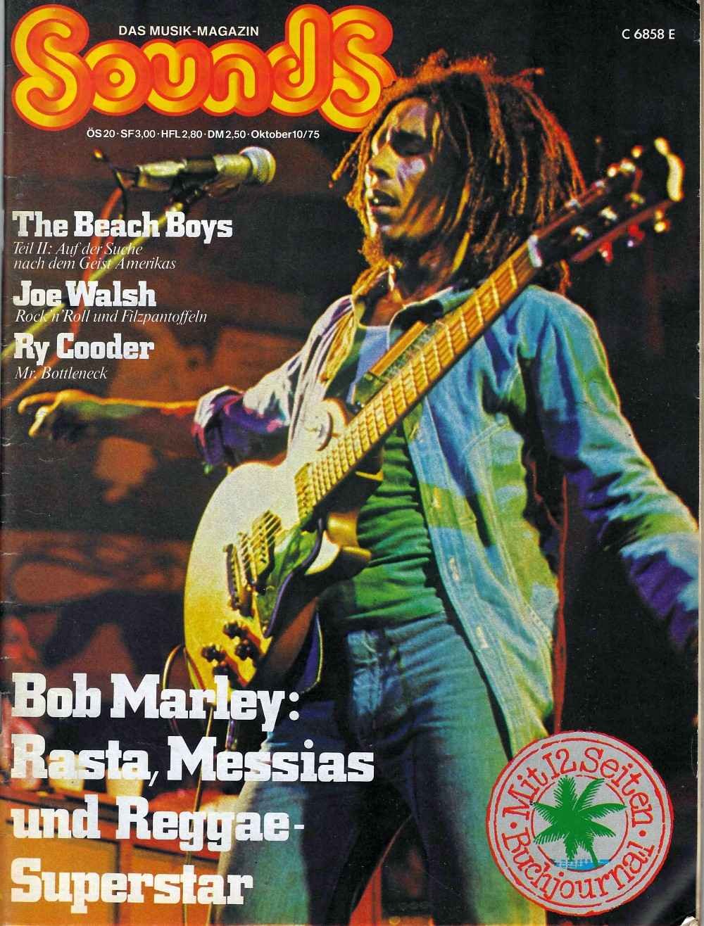 Sounds Revista Alemania 1975-10 – Bob Marley Joe Walsh Ry Cooder The Beach Boys – Edición original