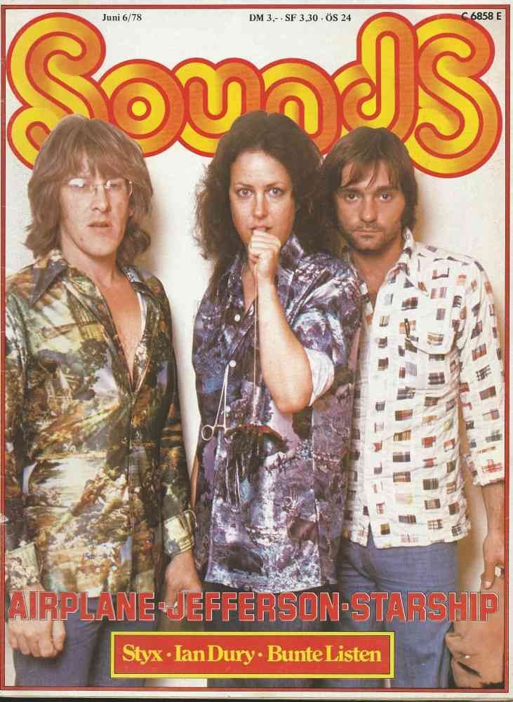 Sounds Magazin Deutschland 1968-06 Grace Slick Paul Kantner Craig Chaquico Ian Dury Jefferson Starship